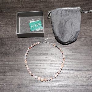 Jay King Sterling Silver Cherry Chalcedony Bead Necklace